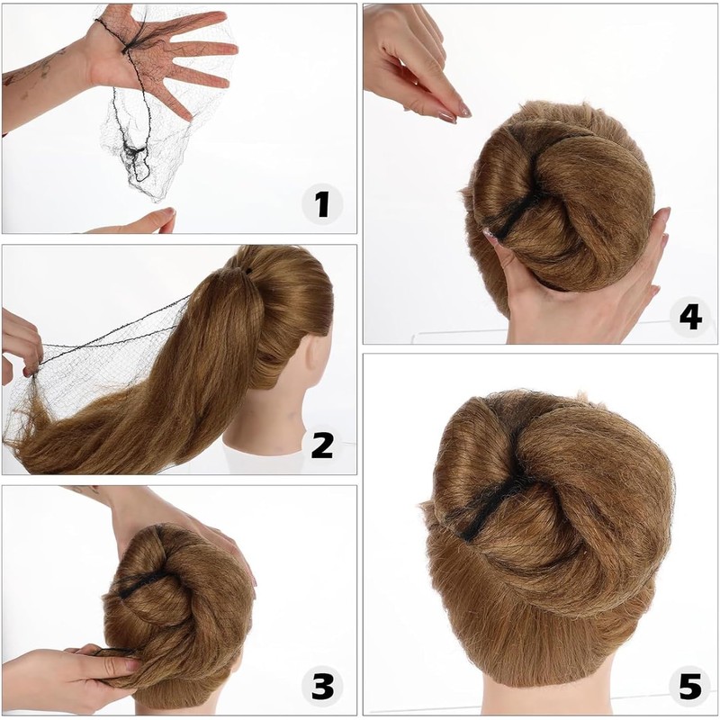 200PK Red para Cabello, Red de Pelo Tejida, Malla Elástica
