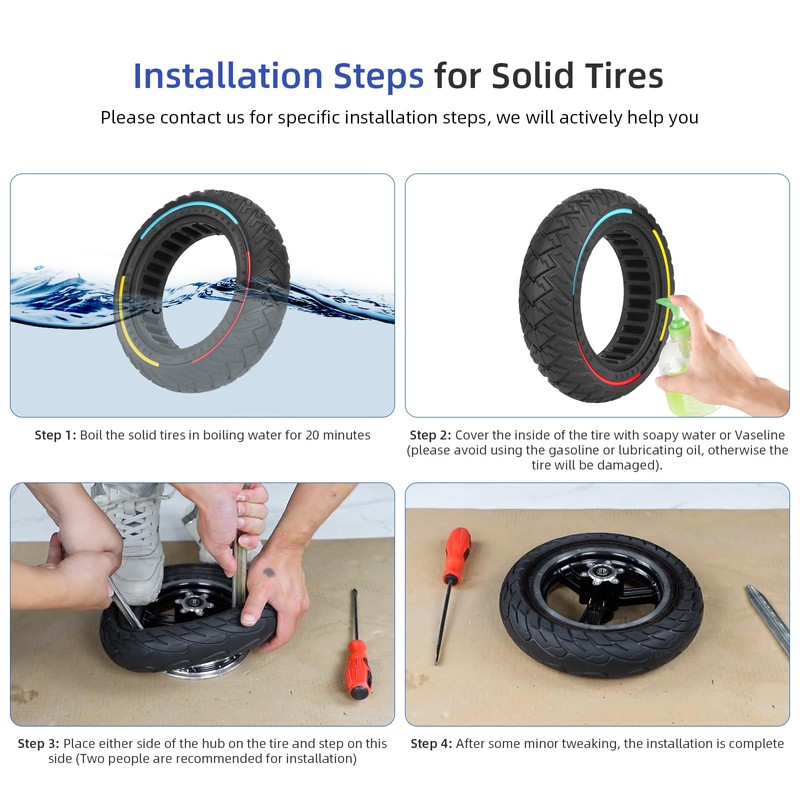 ulip 9.5 x 2.50 scooter solid tire for Niu KQI3