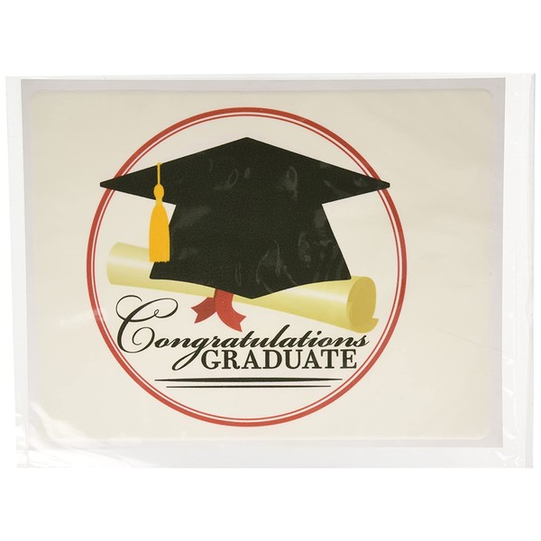 1/4 Sheet ~ Congratulations Graduate Graduation Cap ~ Edible Cake/Cupcake