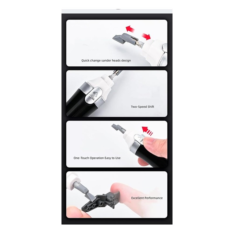 Electric Reciprocating Sander, with 8pcs Sanding for Hobbies,Art,Miniature,Figure Polishing,Sanding