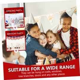 NOLITOY 2 Pcs Party Hanging Bunting Love Theme Bunting Party Pull Flag USA Patriotic Bunting American Independence Day Banner Burlap