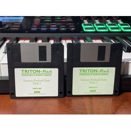 16Samples Korg TRITON RACK Data Factory PRELOAD Data Floppy Disk Set TNRFD-00P - TNRFD-01P