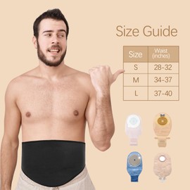 Ostomy Belt Black – Stealth Belt for Ostomy Bag | Support Belt, Bag Covers & Wrap | Comfortable & Discreet Ostomy Supplies (Small)