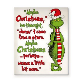 Christmas Wall Art Funny Christmas Canvas Decor Fairy Themed - "Maybe Christmas Means a Little Bit More" Picturs Print Xmas Kids Wall Artwork for Living Room, Bathroom, or Bedroom 20x24inch
