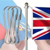 Rybtd 50PCS Flag Pole Clips 50MM Metal Lanyard Snap Spring