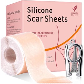 Láminas de silicona para cicatrices (rollo de 4 x 30 cm, 3 m) - Cinta de silicona para eliminar cicatrices, tiras reutilizables para cesáreas, queloides, quemaduras, acné y cicatrices quirúrgi