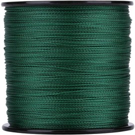 Risegun 4-Strand PE Braided Fishing Line – 500m Super Strong Zero Stretch Fishing Line, Affordable High-Performance for Novice to Pro Anglers（Green）