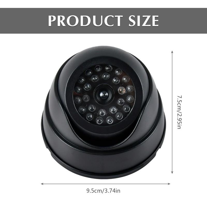 OctBird 2PCS Dummy Camera, Decoy Security Cameras with Flashing Red