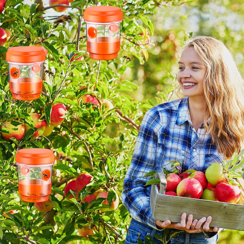 Qualirey 6 Pcs Wasp Traps for Outdoors Wasp Killer Hanging