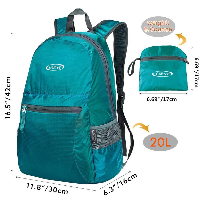 G4Free Small Foldable Ultralight Waterproof Backpack for Camping Hiking Cycling