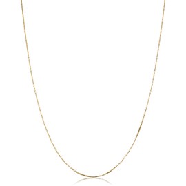 Kooljewelry Womens Box Chain - 14k Yellow Gold Chain Necklace, Polished, Spring Ring Clasp