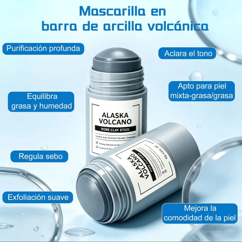 Mascarilla Barra Arcilla Volcánica, Purificación Y Luminosa