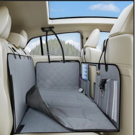 Back Seat Extender for Dogs with Hard Bottom Holds 400lbs, 8 Layers Waterproof