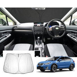 [GAFAT] Subaru XV GP Series 2nd Generation 2012-2017 Car Sun Shade for Windshield XV Hybrid UV Protection Folding Blackout Thermal Insulation Subaru XV Custom Parts UV Protection Sun Shade Storage Bag