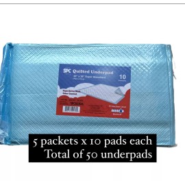 SPC QUILTED UNDERPAD 50pc Size 30"X36"   FREE SHIPPING