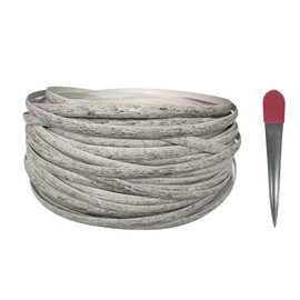 Feyart 8.5mm 55m Light Grey PE Rattan Repair Kit (Includes Pry Tool) for Outdoor Rattan Furniture