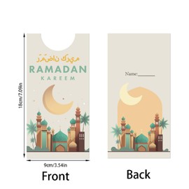 Eid Money Envelopes 12 PCS,Eid Mubarak Half Moon Castle Envelopes 12 Designs,Ramadan Kareem Eid al-Fitr Envelope 7.09" x 3.54" for Kids Eid al-Adha Muslim Religious Holiday Party Cash Gifting