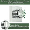 YOKIVE Duct Connector Flange, Galvanized Steel Air Ducting Mounting Plate