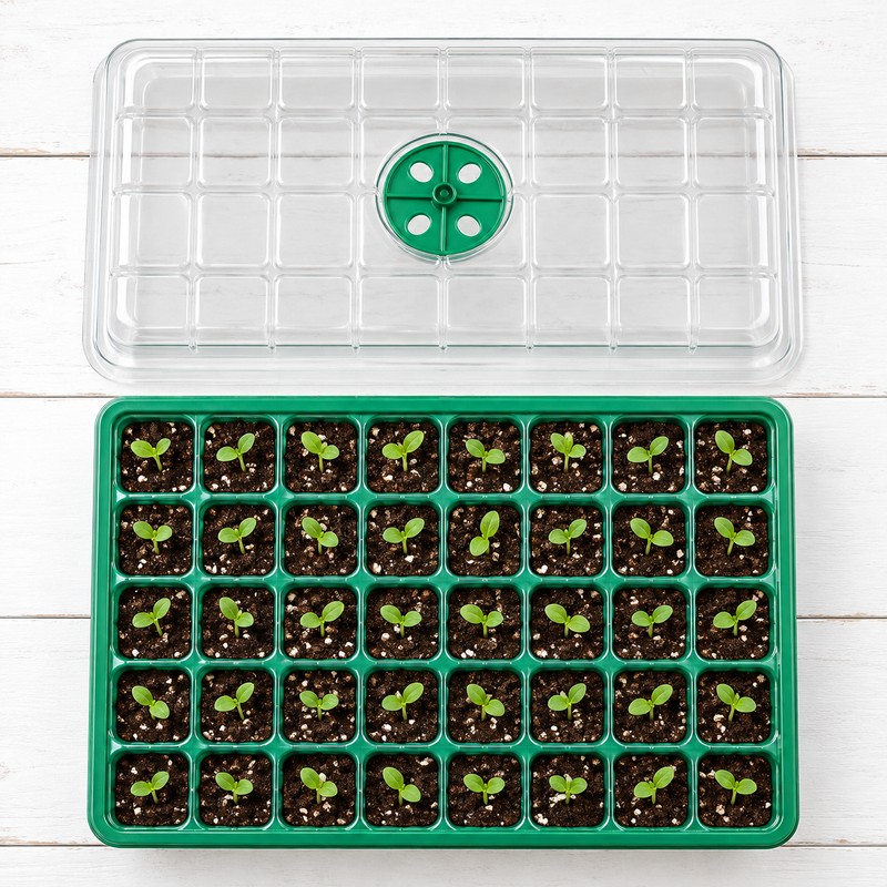 40-Cell Seed Starter Trays for Plant Propagation – 3-Piece Set