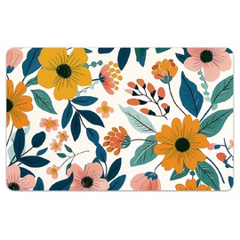 Peacoblue Bank Card Sticker Colorful Flowers and Leaves Credit Debit Card Custom Skin Cover Protector, 4 Styles Scratch-Proof and Aesthetic Decal for Most Popular EBT Transportation Key Card