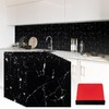 Peel and Stick Backsplash Tile – 12-Pack 11.8"x11.8" Black Marble