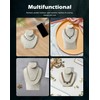 TINGSING Suede Necklace Display Stand Jewelry Bust Display Necklace Holder