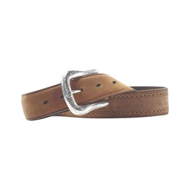 ARIAT Men's Distressed Leather Small Hole Trim Belt, Brown, 38