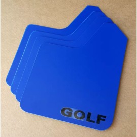 StreetRays 15-19 VW Golf / GTI MK7 Mud Flaps STARTER Set BLUE w/ Vinyl Logo