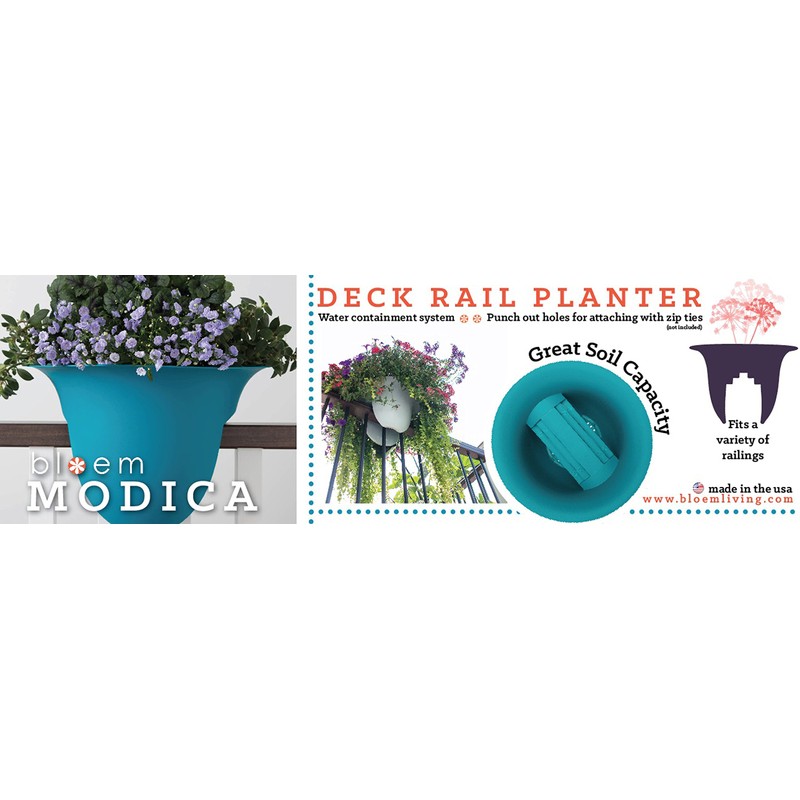 Rail Planter Red 18" Rnd