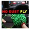 QUALIALL, Green Chenille Microfiber Dusting Mitt, 10.5x8 Inch, Electrostatic, Reusable,