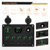 GOOACC Multi-Function 5 Gang Rocker Switch Dual USB Charger Digital