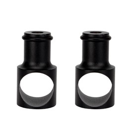 Kcgani 2 Pcs Limiting Stopper Rolling Library Ladder Hardware Kit, Rail Stoppers Sliding Library Ladder Black Track Kit, Track Stopper Rolling Ladder Hardware Limiters