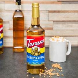 FixtureDisplays Torani Bourbon Caramel Flavoring Syrup 750 mL Glass Bottle 880360111