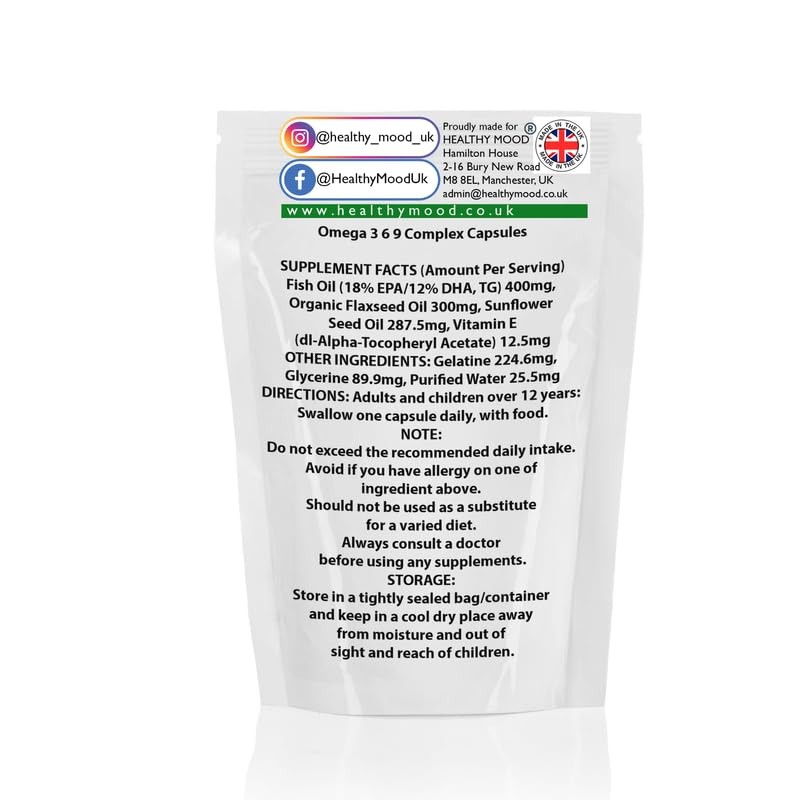 Omega 3-6-9 1000mg 90 Capsules – Premium Fish Oil Supplement