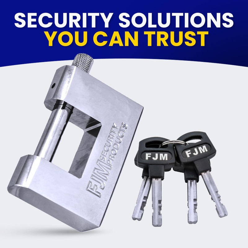 FJM SPSA80-KD D-Style High Security Padlock, Home Improvement Anti Theft