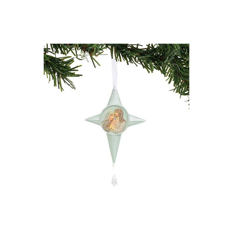 Enesco Foundations Nativity Scene Star Hanging Ornament, 5 Inch, Multicolor