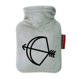 Huuraa Taschenwärmer Schütze Sternzeichen Symbol Geschenk 0,2 Liter Grey Mini Veloursbezug Schütze Geschenkidee