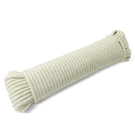 Besto Washing Line Rope Outdoor Clothes Line Laundry Line Outdoors Multipurpose Braided Cotton Soft Rope for Garden, Arts and Crafts | 4mm (10M)