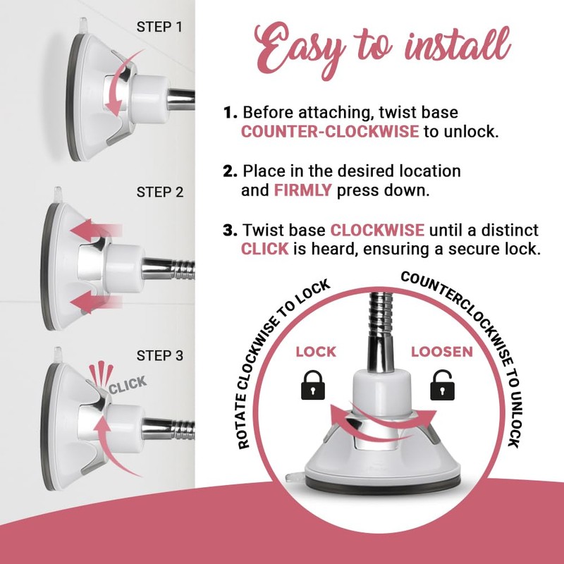 MIRRORVANA Flexible Gooseneck Makeup Mirror - 10X Magnifying, 360° Swivel,