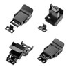 ZYAMY 2pcs Stainless Steel Cabinet Buckle Black Spring Loaded Draw