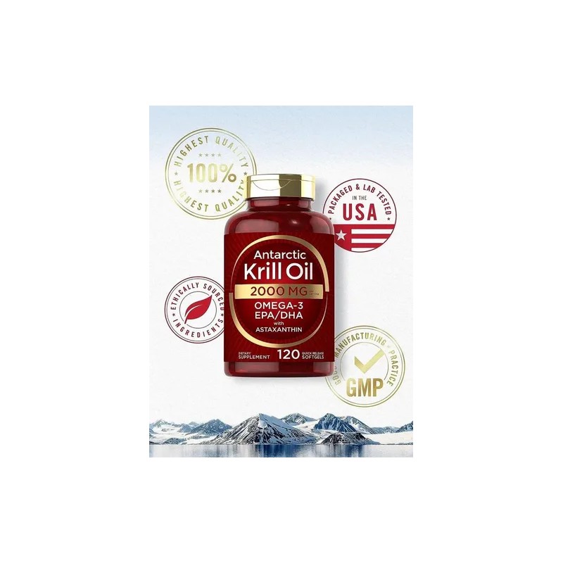 Aceite De Krill Antártico Omega-3 Epa Dha Con Astaxantina