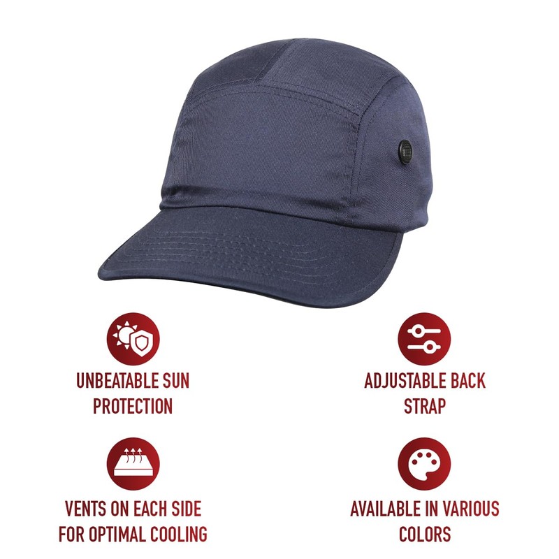 Navy Blue Military Street Cap (Polyester/Cotton)