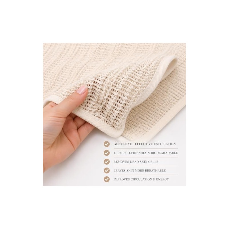 April Angels Toallita Sisal 100 Natural Exfoliación Suave Una Piel