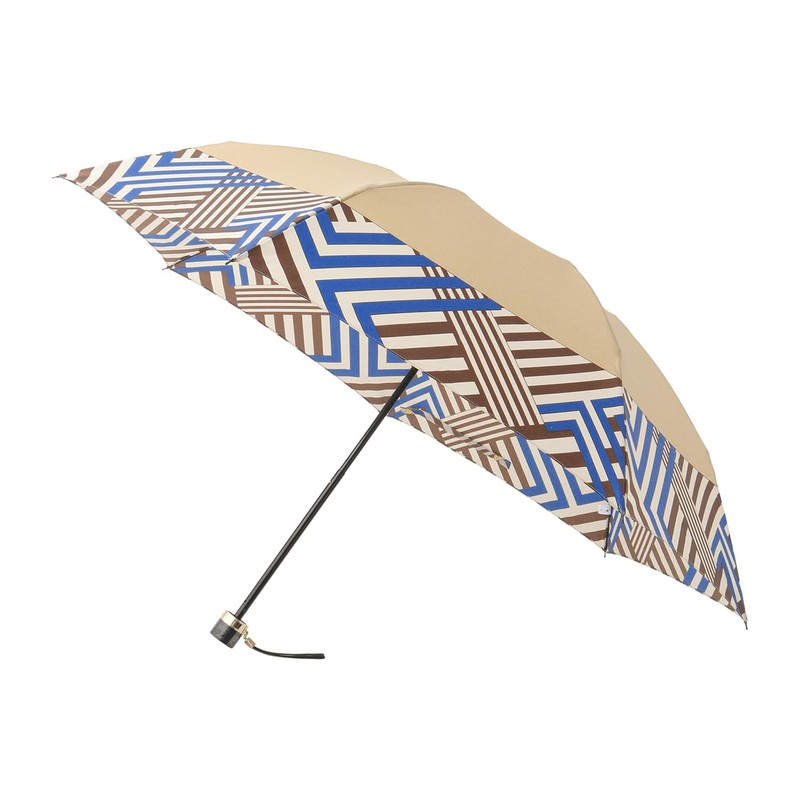 Moonbat [Lanvin Collection] Rain Umbrella Folding Umbrella Twill Geometric 21-083-11102-02
