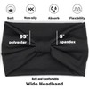 IVARYSS Wide Headbands for Women, Black Knotted Head Wraps Turbans,