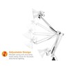 Bostitch Office VLF100-WHT Swing Arm Desk Lamp with Clamp Mount,