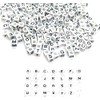 taffbeads 50pcs 6mm Cube White A-Z Single Letters Acrylic Alphabet