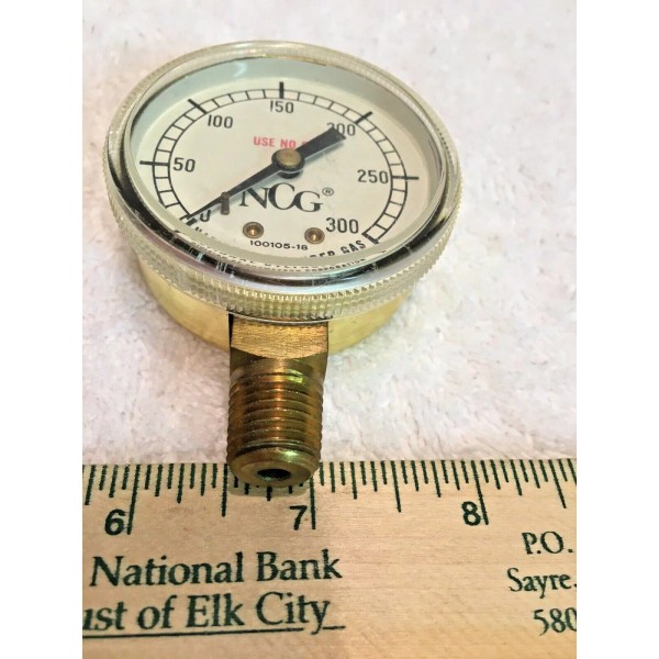National cylinder gas 2" BRASS ACETYLENE / OXYGEN GAUGE, WELDING
