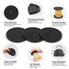 3 Pack Silicone Coasters for Drinks, Thickened Black Coasters with