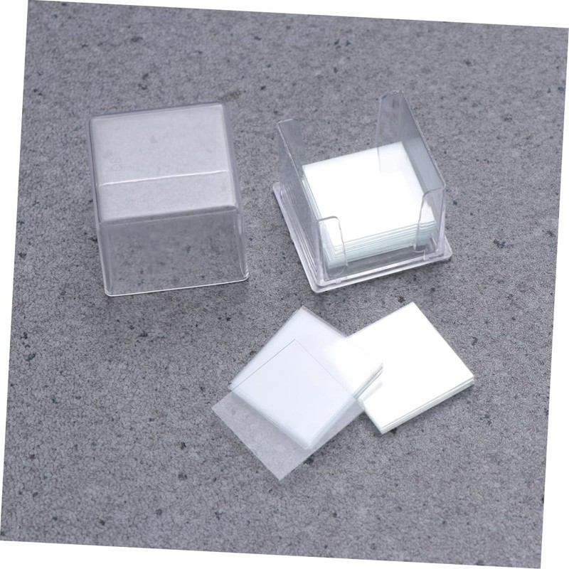 Operitacx 100pcs Microscope Cover Glasses Square Coverslips Microscope Cover Slips